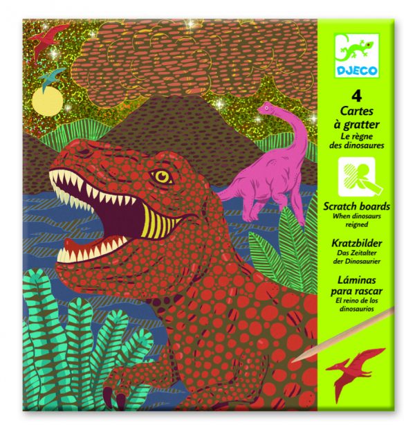 Djeco Kratzbild 9726 Das Zeitalter der Dinosaurier