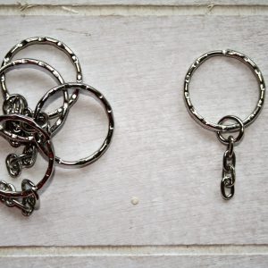 DIY 10 Stück Schlüsselanhänger Rohlinge silber