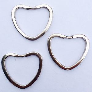 DIY 3 Stück Schlüsselanhänger Rohlinge Herz silber