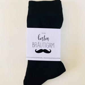 Socken mit Banderole “Für den besten Bräutigam”