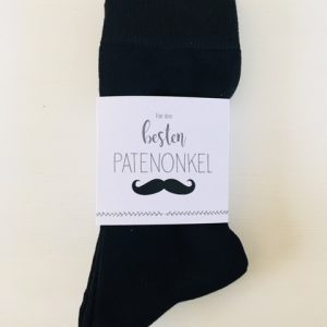 Socken mit Banderole “Für den besten Patenonkel”