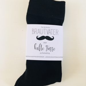 Socken mit Banderole “Für den Brautvater”