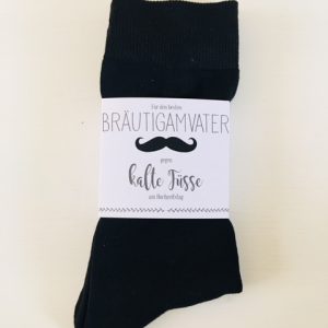 Socken mit Banderole “Für den Bräutigamvater”