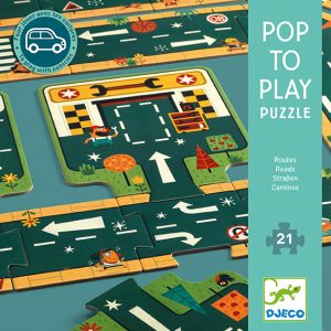 Djeco 7162 Riesen Puzzle Pop to Play Straßen