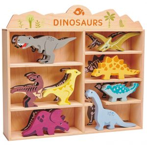Tender Leaf Toys Dinosaurier Collection mit Holzdisplay