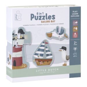 Little Dutch 4761 6 in 1 Formen Puzzles Sailors Bay