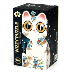 Djeco 7021 Wizzy Puzzle Kuschelige Katzen – 50 pcs