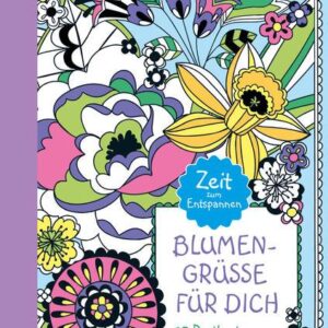Buch Blumengrüße für dich 25 Postkarten zum Ausmalen