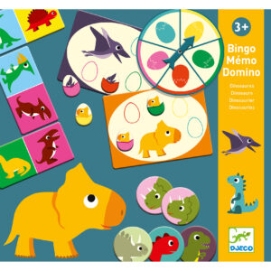 Djeco 8132 Bingo, Memo Domino -Dinosaurier