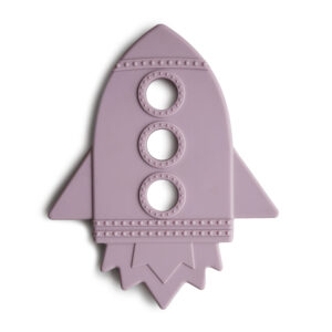 Mushie Beißspielzeug Beißring Rocket Soft Lilac