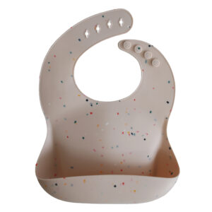 Mushie Silikon Baby Lätzchen Vanilla Confetti