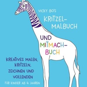 Buch Vicky Bo Kritzel-Malbuch und Mitmach-Buch. 4-8 Jahre