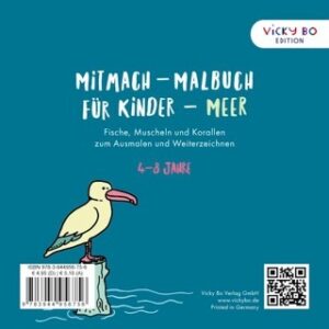 Buch Vicky Bo Mitmach-Malbuch für Kinder – MEER. Fische, Muscheln und Korallen zum Ausmalen und Weiterzeichnen. 4-8 Jahre