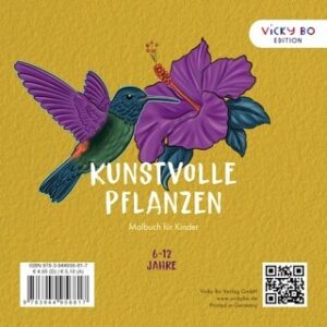 Buch Vicky Bo Kunstvolle Pflanzen – Malbuch für Kinder. 6-12 Jahre