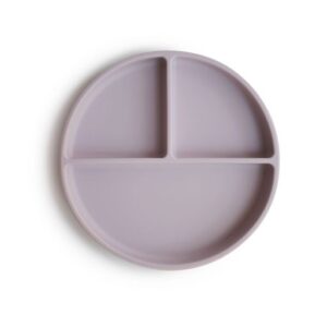 Mushie Silikon Teller mit Saugkraft Soft Lilac