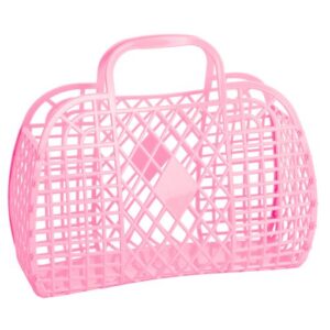 Retro Korb Jelly Bag, groß Pink
