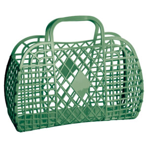 Retro Korb Jelly Bag, groß olivgrün
