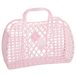 Retro Korb Jelly Bag, groß rosa