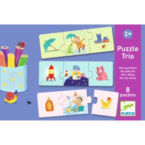 Djeco 8253 Puzzle trio – Mein Alltag