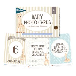 Milestone™ Baby-Fotokarten – Sophie la girafe / deutsch / 24 Karten