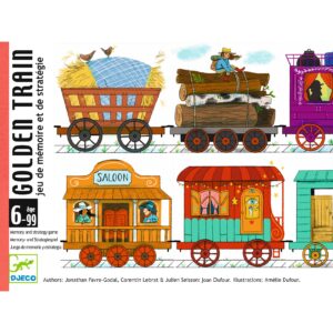 Djeco 5084 Kartenspiel Golden Train – Gedächtnis und Angriff