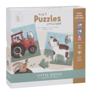 Little Dutch 4153 4 in 1 Puzzle-Set Little Farm