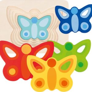 GOKI 57486 Schichtenpuzzle Schmetterling