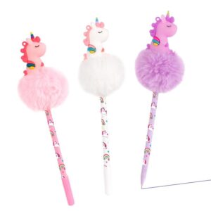 Trendhaus DREAMLAND POM-POM GELSTIFTE MIT EINHORN TOPPER, 3-FACH SORTIERT