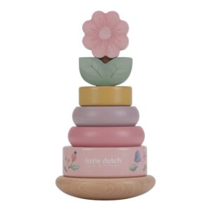 Little Dutch LD7342 Holz-Stapelturm mit Ringen – Fairy Garden