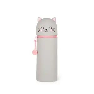 Legami 2-in-1-Federmäppchen aus Silikon – Kawaii Katze