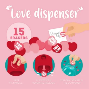 Legami Mini-Radiergummispender – Love Dispenser