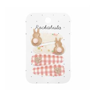 Rockahula Haarspangen H2361W Tiny Blossom Bunny Fabric Clip Set