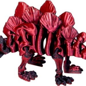 Spiegelburg Kristalltier Stegosaurus Skelett rot/schwarz