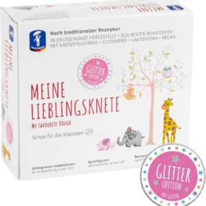 Feuchtmann MEINE LIEBLINGSKNETE Glitter Edition – Knetset 4 x 130g