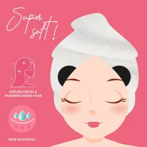 Legami Turban-Handtuch für die Haare – Love my Hair weiß