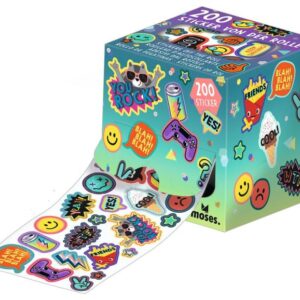 moses Happy Day Sticker von der Rolle blau