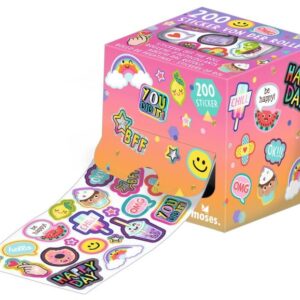moses Happy Day Sticker von der Rolle rosa