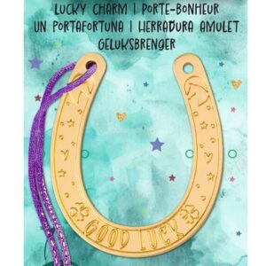 moses Pferde Glücksbringer Hufeisen violett