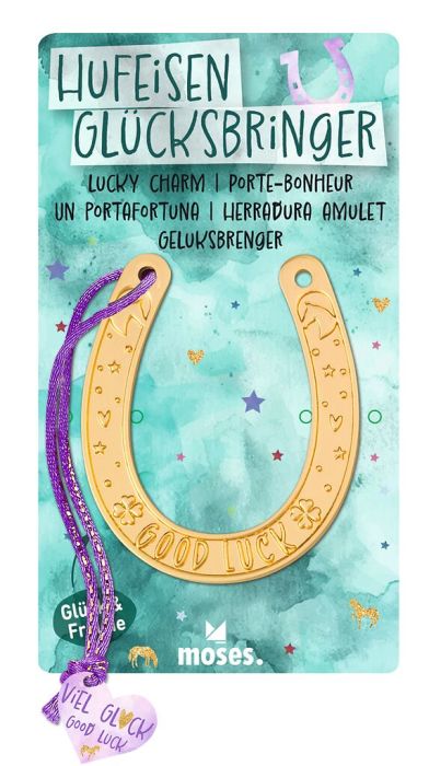 moses Pferde Glücksbringer Hufeisen violett