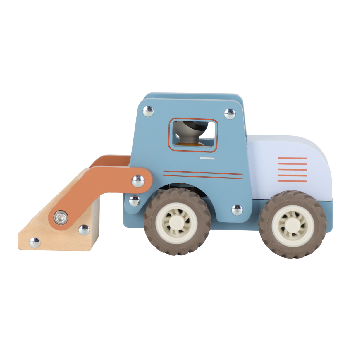 Little Dutch LD2532 Holzauto Schaufelbagger mit Holzfigur – Bild 6
