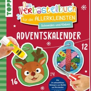 Das Adventskalender-Verbastelbuch für die Allerkleinsten. Schneiden und Kleben. Weihnachtskugeln.