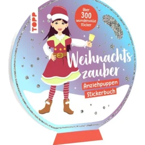 Stickerbuch: Anziehpuppen zum Stickern. Weihnachten