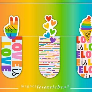 moses Magnetlesezeichen Rainbow Love
